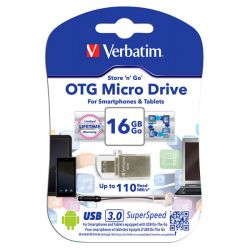Pen Drive Verbatim USB3 + microUSB 16GB