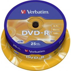DVD-R Verbatim 4,7GB Torre 25pz