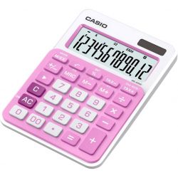 Calcolatrice Casio MS20-NC 12c. da tavolo rosa