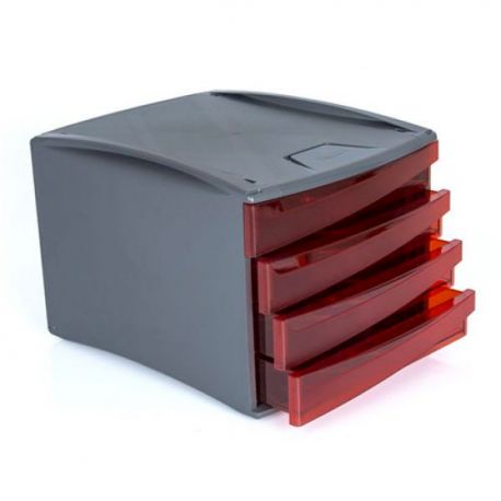 Cassettiera Fellowes G2D rosso 4 cassetti