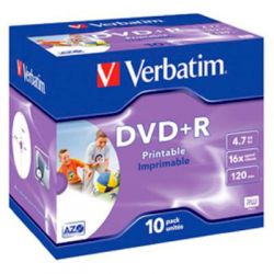 DVD+R Verbatim 4,7GB Printable Jewel