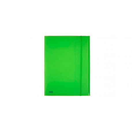 Cartella ppl NEON Favorit 3 lembi + elastico 24x33 verde