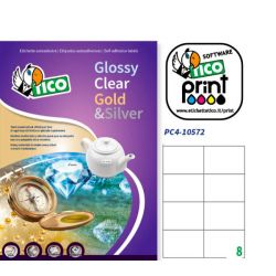 Etichette Tico trasparente glossy 105x72