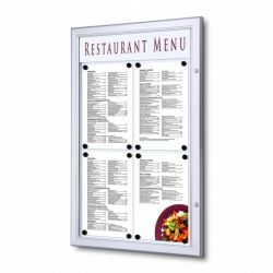 Bacheca da parete a led con logo 4xA4 cm 50x78h