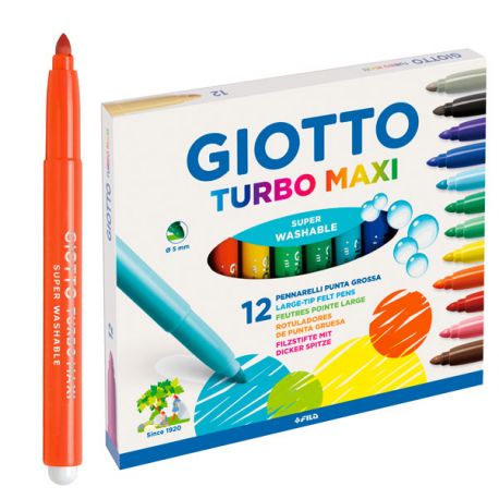Cf.12 pennarelli colorati Giotto Turbo Maxi