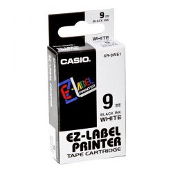 Nastro Casio XR-9 9mm nero/bianco