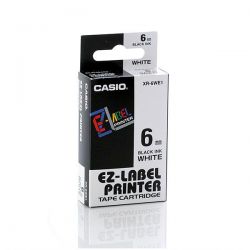 Nastro Casio XR-6 6mm nero/bianco