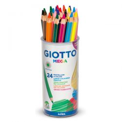 Barattolo 24 matite color Giotto Mega 2xcol.