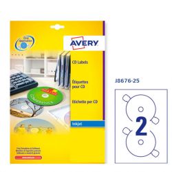 Etichette Avery J8676 CD opache 2et./25fg