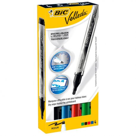 Marker Velleda Liquid Ink Pocket 4col.