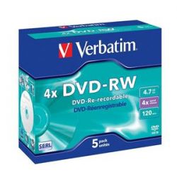 DVD-RW Verbatim 4,7GB Jewel Case