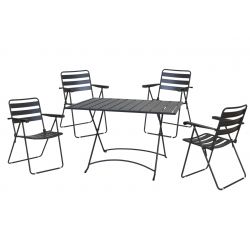 SET PRANZO PIEGHEVOLE MERY ANTRACITE SET 5 ELEMEN