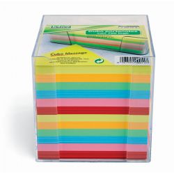 Cubo notes 9X9 con contenitore colori assortiti