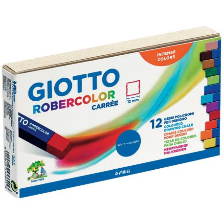 Gessi sez.quadrata Giotto Robercolor 12pz. ass.