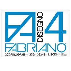 Album Fabriano Disegno 4 33x48 20fg Liscio Sq.