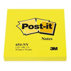 Post-it 3M 654 Neon 76x76 giallo