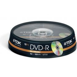 DVD+R TDK 4,7GB Torre 10indle 10pz
