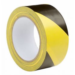 Nastro adesivo 50x25mt PVC segnaletico giallo/nero