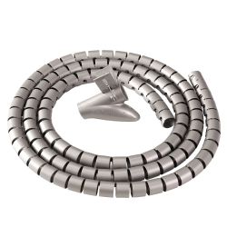 Copricavo flessibile 2mt Cable Zip grigio-argento