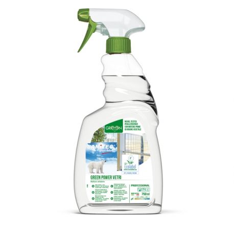 Detergente Green Power Vetri 750ml Sanitec Ecolabel