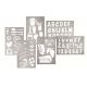 SET 2 STENCIL PER CAFFE' CUORE + SMILE SECURIT