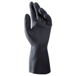 GUANTI ALTO 260 IN LATTICE NATURALE NERO TG.9