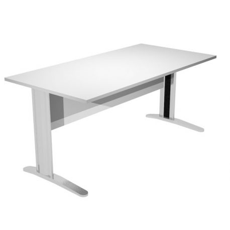 Scrivania FREE 140x80cm f.metallo grigio