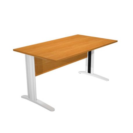 Scrivania FREE 80x80cm f.metallo noce chiaro