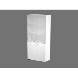 Armadio AR ante basse+vetro 90x46x200h bianco