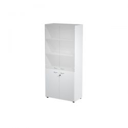 Armadio AR ante basse+vetro 90x46x200h grigio