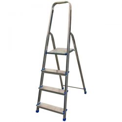 Scala in alluminio Basic 3+1 gradini