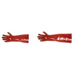 GUANTI PVC ECO ROSSO 58CM TG.10