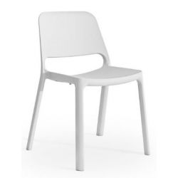Sedia nylon impilabile monoblocco Nuke bianca