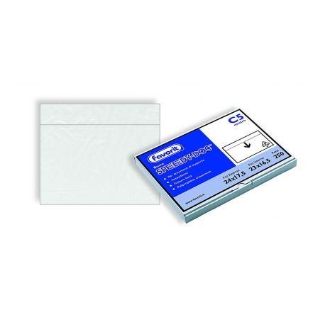 Portadocumenti 230x165mm interna adesive cf.250pz Favorit