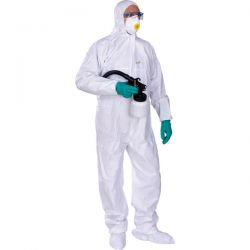 Tuta con cappuccio bianco DT115 tg.L