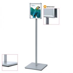 Piantana bifacciale a scatto A4 h.140cm Smart