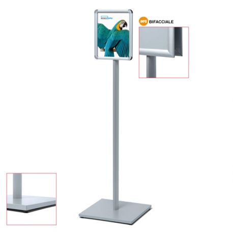 Piantana bifacciale a scatto A4 h.140cm Smart