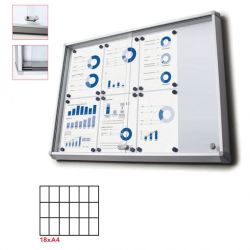 Bacheca ante scorrevoli interni 18xA4 138x98cm orizzontale STL