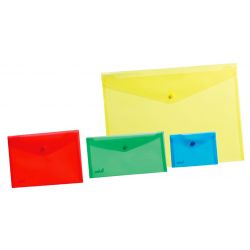 Cf. 5 Buste con bottone A5 Plastidea colori assortiti