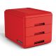 Mincassettiera Arda Italia 3 cassetti rossa