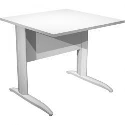 Scrivania FREE 80x80cm f.gr.allum. BIANCO