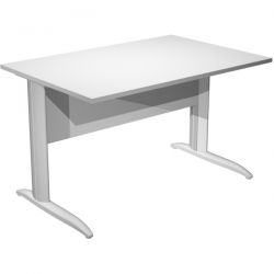 Scrivania FREE 120x80cm f.gr.allum. BIANCO