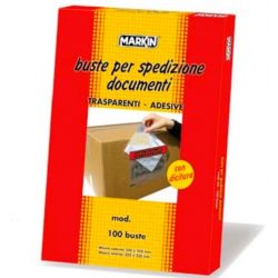 Portadocumenti ades.12x17 cf.100pz DICITURA Markin