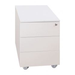 Cassettiera Met. 3 cassetti 41X58X55,3H Bianco