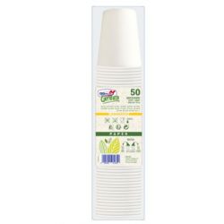 Bicchieri biodegradabili compostabili in carta 180ml cf.50pz