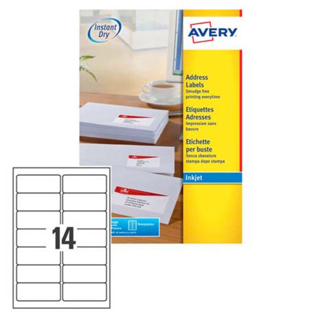 Etichette Avery J8163 99,1X38,1 14et./25fg