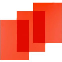 Copertine PVC A4 cf.100pz rosso trasparente