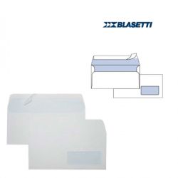 Pacco 40 buste 11X23/90gr finestra a destra taglio quadro Ecostrip Laser