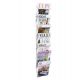 Espositore Alba 7 scomp. filo met. da parete