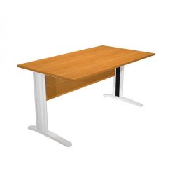 Scrivania FREE 80x80cm f.metallo noce chiaro